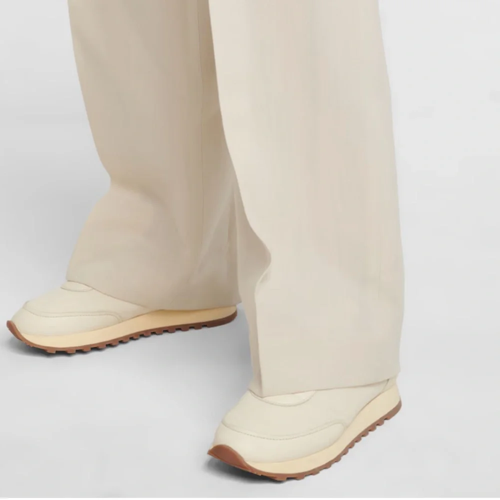 The Row Cream and Brown Women's Low-Top Sneakers - Picture 4 of 12